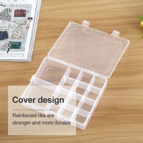 Plastic Organizer Container Storage Box 14 Slots Adjustable Divider Removable Grid Compartment for Jewelry Earring Fishing Hook Small Accessories - Image 5