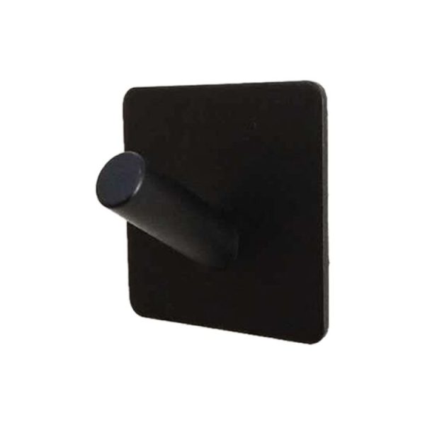 Stainless Steel Black Oblique Hook Bathroom Non-perforated Coat Rack - Image 2