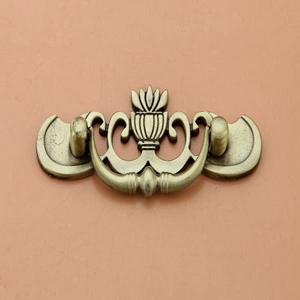 Bronze Zinc Alloy Wardrobe Medicine Cabinet Furniture Drawer Handle, Size: Small-30g (Light Brown) - Image 2