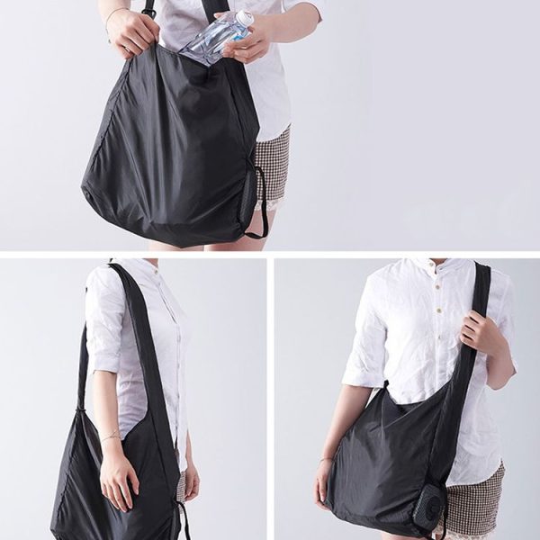 Creative Rotating Foldable Shopping Storage Bag Portable Large Capacity Eco-friendly Nylon Storage Bag, Random Pattern Delivery (Transparent) - Image 8