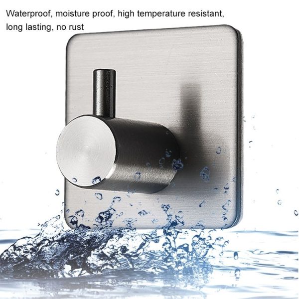 Stainless Steel Cylinder Hanger Bathroom Non-perforated Storage Clothes Hook, Size: 14mm (Silver) - Image 6