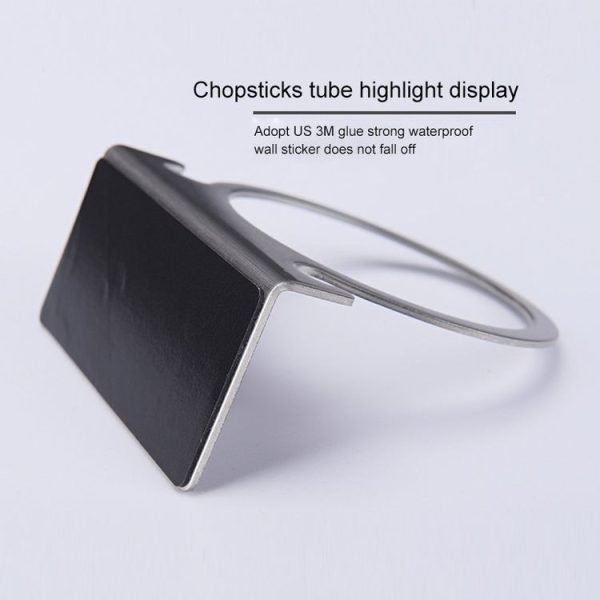 304 Stainless Steel Chopsticks Barrel Multi-function Kitchen Punching-free Wall-mounted Holder Storage Rack - Image 7