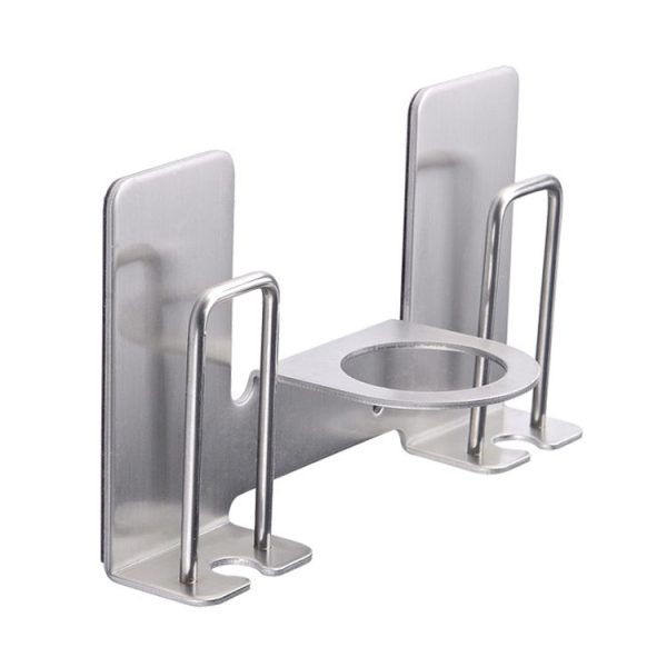 Stainless Steel Lovers Toothbrush Toothpaste Rack Bathroom Holder Storage Rack - Image 2