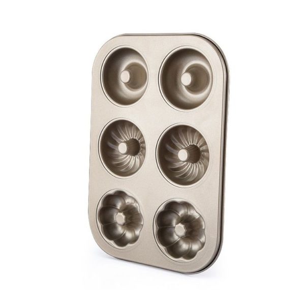 3 Flowers Type Donuts Cookie Mold Gold 6 Cups Cake Mold Baking Mold Cake Tools Bakeware Kitchen Accessories - Image 2