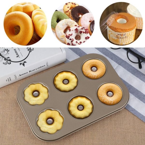 3 Flowers Type Donuts Cookie Mold Gold 6 Cups Cake Mold Baking Mold Cake Tools Bakeware Kitchen Accessories - Image 6
