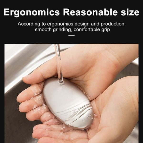 2 PCS Portable Cleaning Stainless Steel Oval Hand Soap Eliminating Odour Remover with Base, Random Style Delivery - Image 8