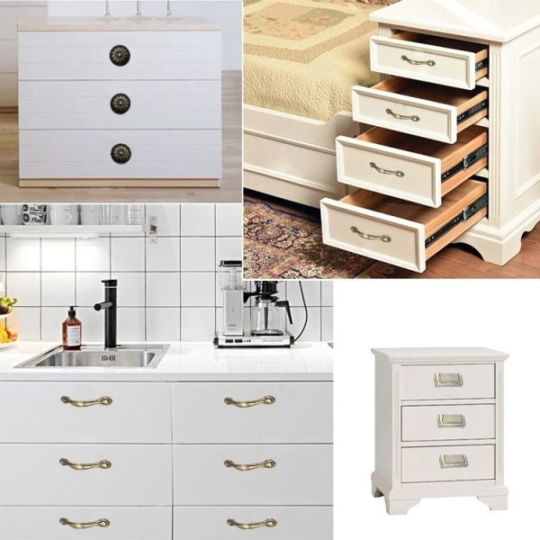 31mm 2808 Green Bronze Cabinet Wardrobe Door Drawer Vintage Zinc Alloy Solid Single Hole Handle - Image 3