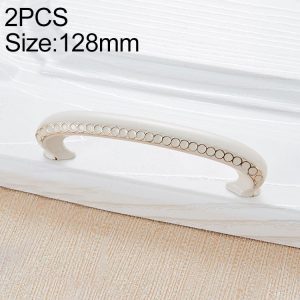 2 PCS 6061_128 Ivory Cabinet Wardrobe Handle