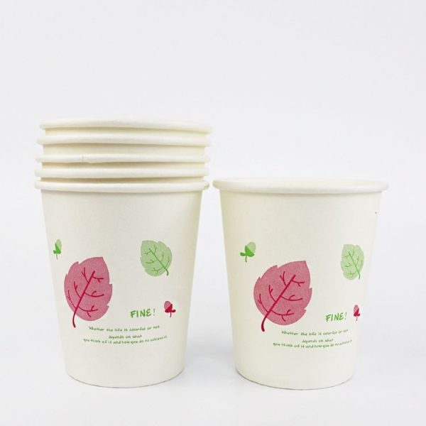 50 PCS Household Office Printed Disposable Paper Cup