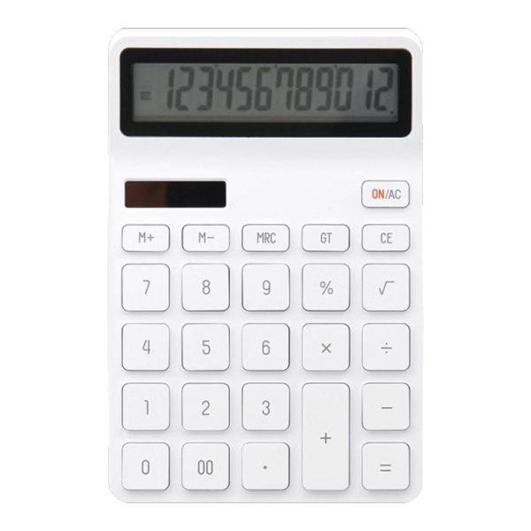 Original Xiaomi Youpin LEMO Rice Calculator 12-bit LED Display ABS Material 6 Degree Angle (White)
