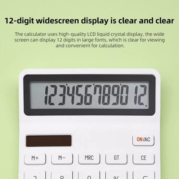 Original Xiaomi Youpin LEMO Rice Calculator 12-bit LED Display ABS Material 6 Degree Angle (White) - Image 4