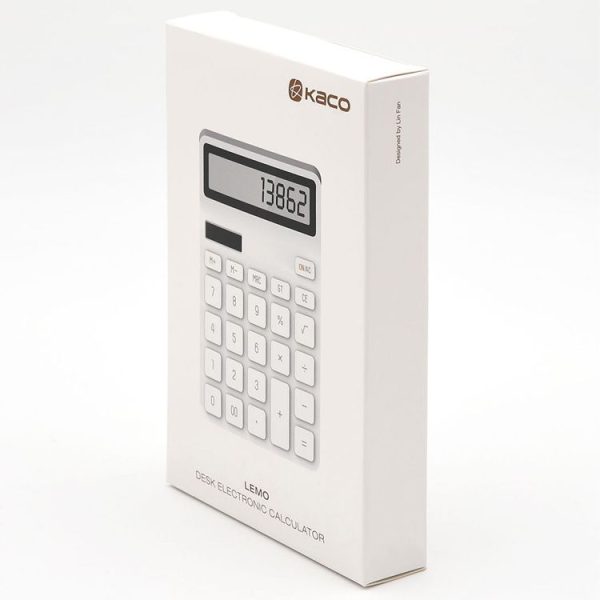 Original Xiaomi Youpin LEMO Rice Calculator 12-bit LED Display ABS Material 6 Degree Angle (White) - Image 8