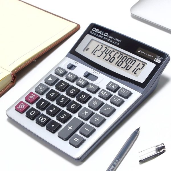 OSALO OS-1200V 12 Digits Desktop Calculator Solar Energy Dual Power Calculator - Image 2