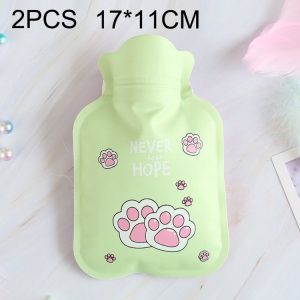 2 PCS Cartoon Warm PVC Household Water Injection Hot Water Bag, Random Color Delivery, Size: S, 17x11cm