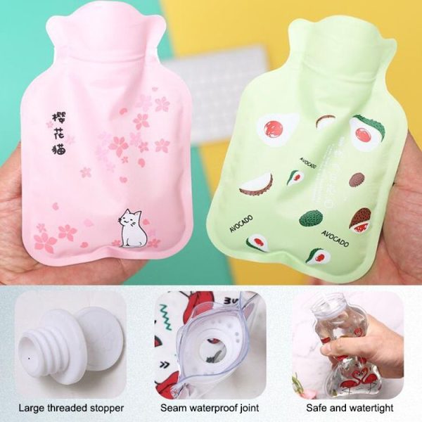 Cartoon Warm Safe Reliable PVC Household Water Injection Hot Water Bag, Size: S, 17x11cm - Image 4
