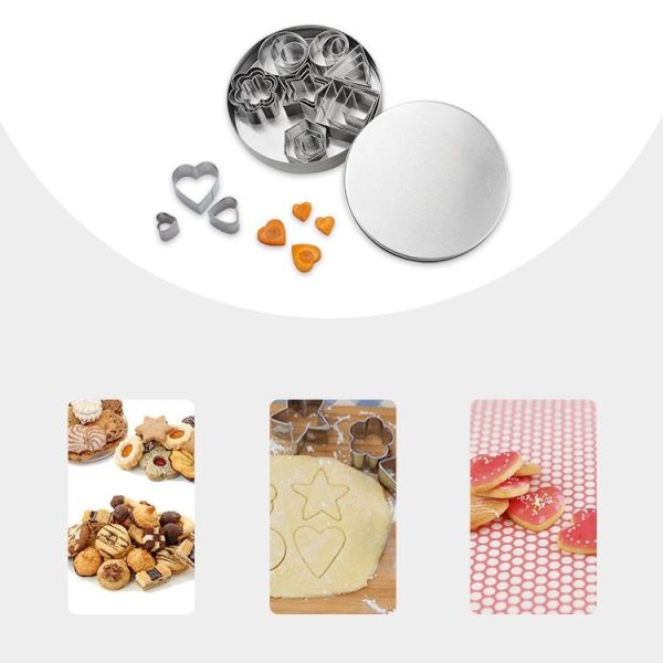24 PCS / Set Stainless Steel DIY Cookie Biscuits Molds Geometry Baking Tools (Rectangle) - Image 3