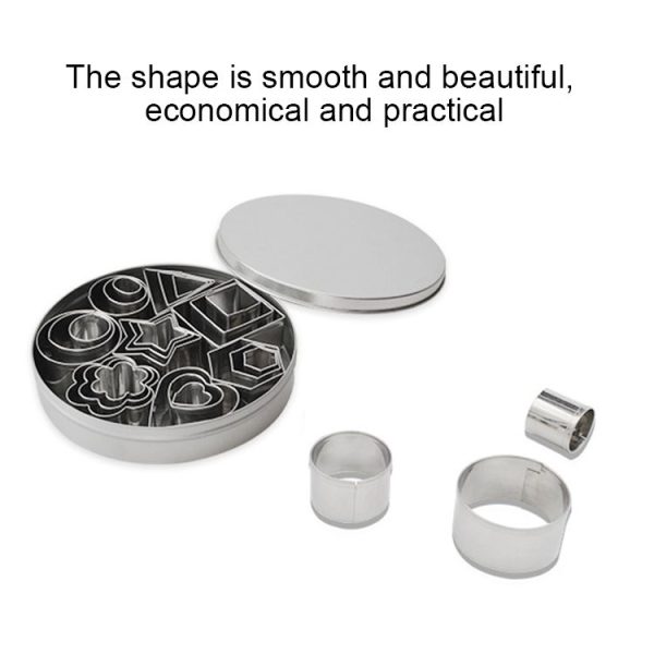 24 PCS / Set Stainless Steel DIY Cookie Biscuits Molds Geometry Baking Tools (Rectangle) - Image 4