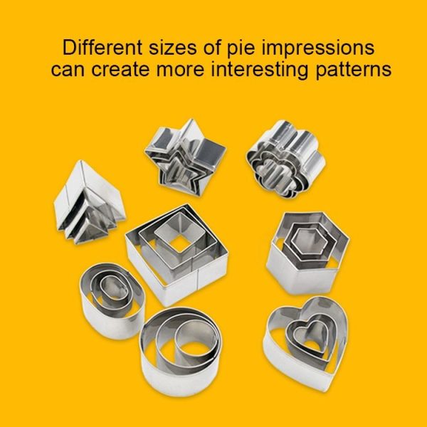 24 PCS / Set Stainless Steel DIY Cookie Biscuits Molds Geometry Baking Tools (Rectangle) - Image 5