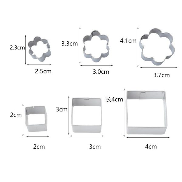 24 PCS / Set Stainless Steel DIY Cookie Biscuits Molds Geometry Baking Tools (Rectangle) - Image 7