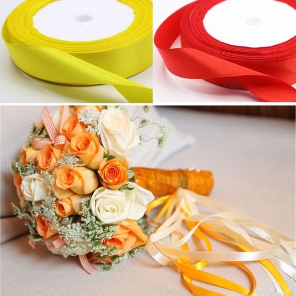 5 Volumes Color Satin Ribbons Handmade DIY Wedding Cake Decoration Holiday Gift Packages, Size: 22m x 2cm (White) - Image 3