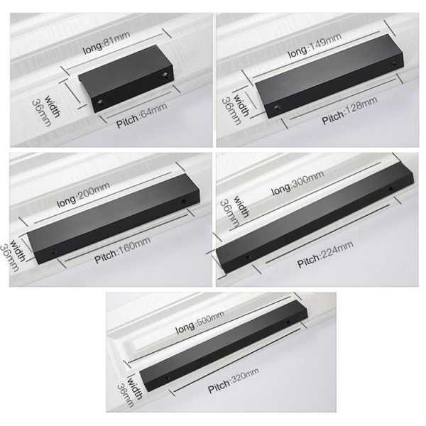 10 PCS 2777_64 Space Aluminum Closet Cabinet Handle Pitch: 64mm - Image 4