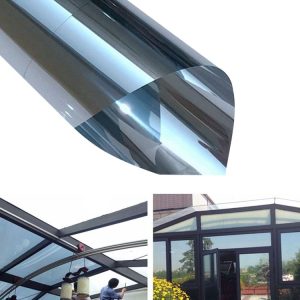 UV Reflective One Way Privacy Decoration Glass Window Film Sticker, Width: 120cm, Length: 1m (Silver)