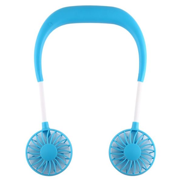 Multi-function Portable Adjustable Wearable Sport Fan (Blue) - Image 2