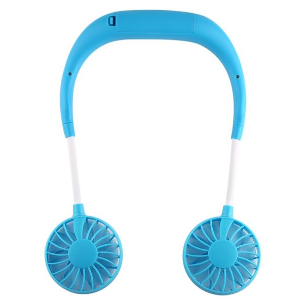 Multi-function Portable Adjustable Wearable Sport Fan (Blue) - Image 3