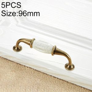 5 PCS 5025_96 Ceramic Crack Closet Cabinet Handle Pitch: 96mm
