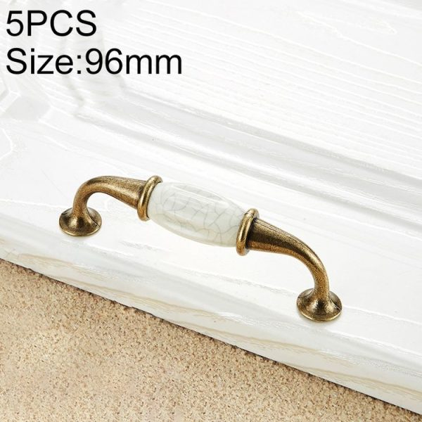 5 PCS 5025_96 Ceramic Crack Closet Cabinet Handle Pitch: 96mm