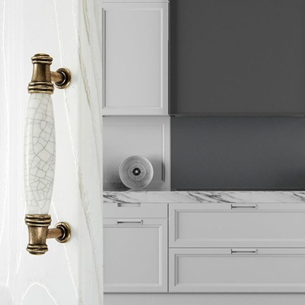 5 PCS 5025_96 Ceramic Crack Closet Cabinet Handle Pitch: 96mm - Image 5