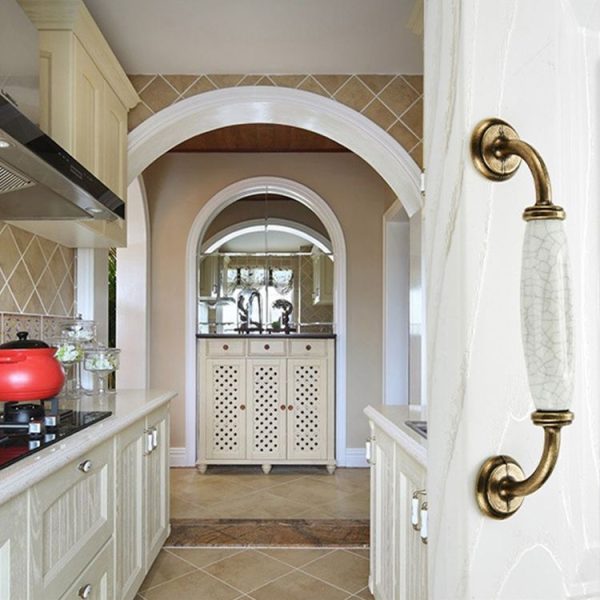5 PCS 5025_96 Ceramic Crack Closet Cabinet Handle Pitch: 96mm - Image 6