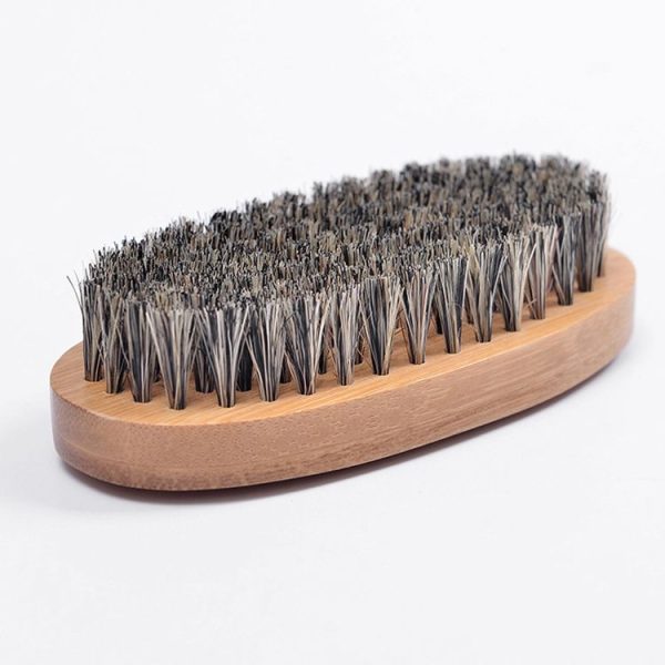 Men Beard Care Brush Hardwood Handle Wild Boar Bristle Comb - Image 2