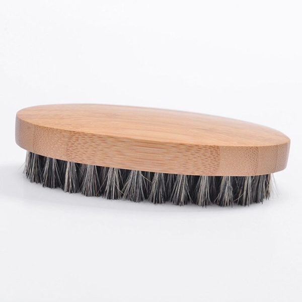 Men Beard Care Brush Hardwood Handle Wild Boar Bristle Comb - Image 3