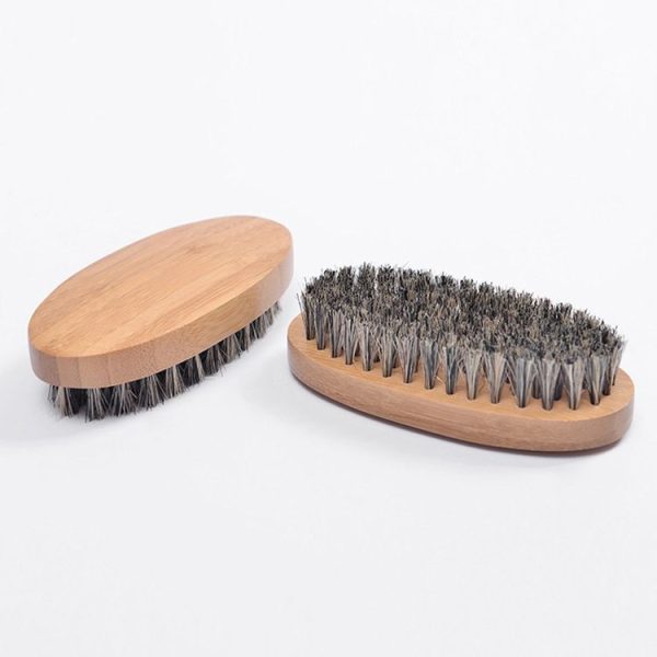 Men Beard Care Brush Hardwood Handle Wild Boar Bristle Comb - Image 4