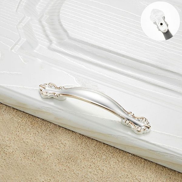 5 PCS 6032A_64 Gold and Silver Paint Closet Cabinet Handle Pitch: 64mm - Image 2