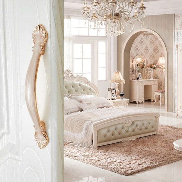 5 PCS 6032A_96 White Amber Paint Closet Cabinet Handle Pitch: 96mm - Image 5