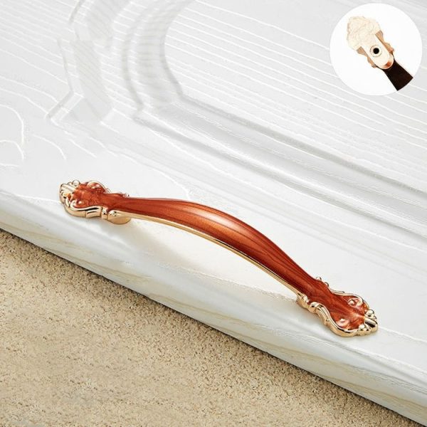 5 PCS 6032A_96 Red Amber Paint Closet Cabinet Handle Pitch: 96mm - Image 2