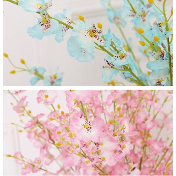 Home Wedding Party Decor Silk Orchid DIY Artificial Flower Phalaenopsis Bouquets, Random Color Delivery - Image 5