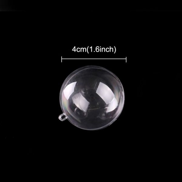 5 PCS Transparent Christmas Ball Hollow Plastic Sphere Ball Shaped Eternal Flower Ball Wedding Gifts Gift Box, Size: 4 x 4cm - Image 2
