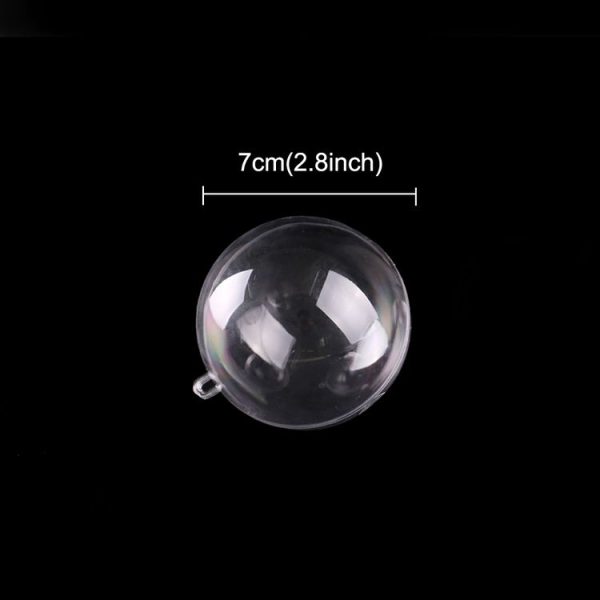 5 PCS Transparent Christmas Ball Hollow Plastic Sphere Ball Shaped Eternal Flower Ball Wedding Gifts Gift Box, Size: 7 x 7cm - Image 2