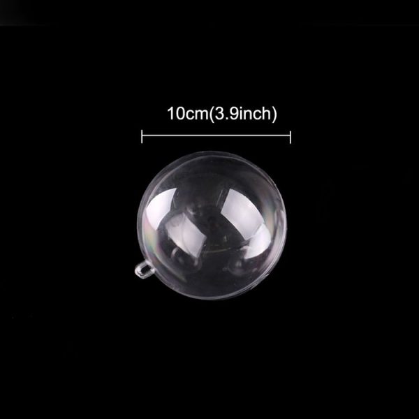 5 PCS Transparent Christmas Ball Hollow Plastic Sphere Ball Shaped Eternal Flower Ball Wedding Gifts Gift Box, Size: 10 x 10cm - Image 2