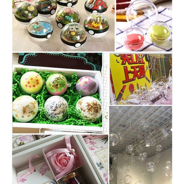 5 PCS Transparent Christmas Ball Hollow Plastic Sphere Ball Shaped Eternal Flower Ball Wedding Gifts Gift Box, Size: 10 x 10cm - Image 9