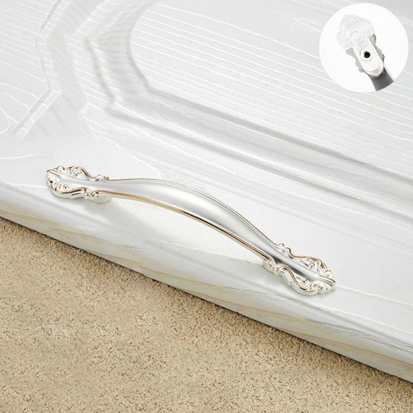 5 PCS 6032B_96 Gold and Silver Paint Closet Cabinet Handle Pitch: 96mm - Image 2