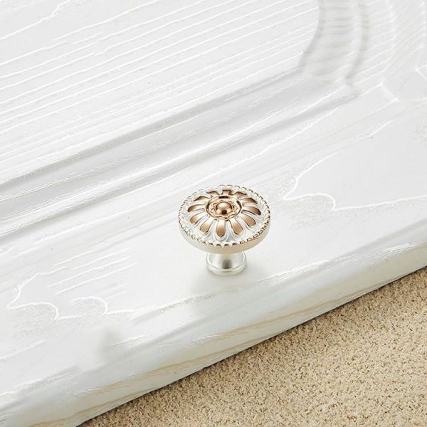 5 PCS 6041 Large Single Hole Gold and Silver Paint Closet Cabinet Handle Diameter: 30mm - Image 2