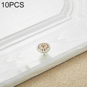 10 PCS 6041 Small Single Hole Gold and Silver Paint Closet Cabinet Handle Diameter: 24mm