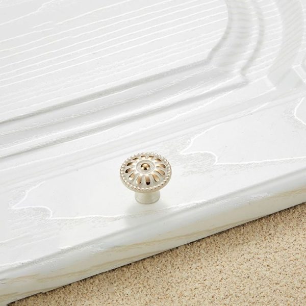10 PCS 6041 Small Single Hole Ivory White Paint Closet Cabinet Handle Diameter: 24mm - Image 2
