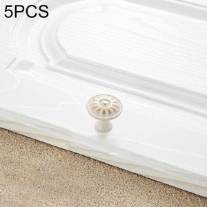 5 PCS 6041 Large Single Hole Ivory White Zinc Alloy Simple Closet Cabinet Handle Length: 30mm