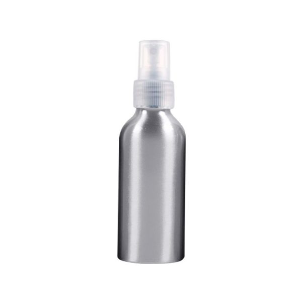 Refillable Glass Fine Mist Atomizers Aluminum Bottle, 100ml (Transparent)