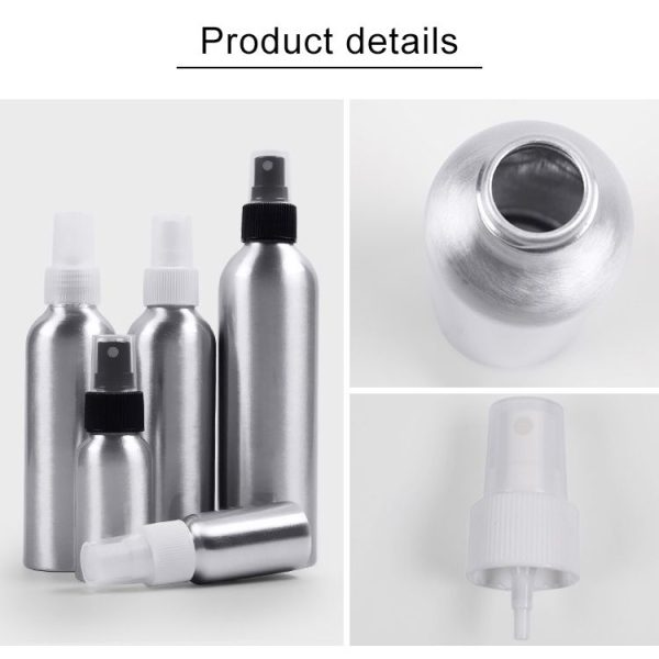 Refillable Glass Fine Mist Atomizers Aluminum Bottle, 100ml (Transparent) - Image 4